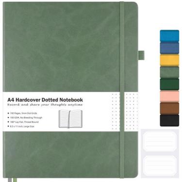 Imagem de Caderno Journal MALEDEN A4 Pontilhado - Capa Dura 21x29,7cm - Verde Ol