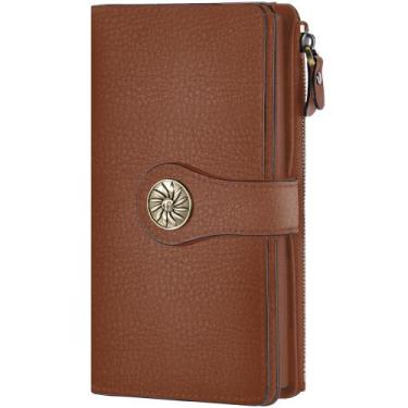 Imagem de Carteira Feminina Travelambo de Couro - RFID e Grande Capacidade