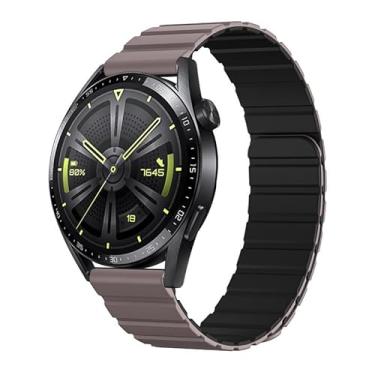 Imagem de SOMKB Pulseira de relógio de 22 mm para Huawei Watch Watch 4Pro GT3/GT4 de silicone magnético para Samsung (preto café)