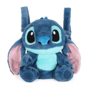 Imagem de Mini Mochila de Costas 2 em 1 Bolsa Pelúcia Stitch Disney