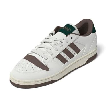 Imagem de adidas Tênis adulto unissex Break Start, Branco/Earth Strata/Verde universitário, 9 Women/8 Men