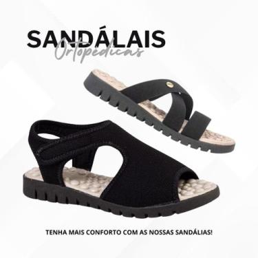 Imagem de Kit 2 Pares Sandalia Chinelo Feminina Rasteirinha Ortopédica Massagead