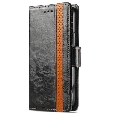 Imagem de LYJSMGZ Capa com aba para Samsung Galaxy S25 Ultra/S25 Plus/S25, carteira de couro com bloqueio de RFID, proteção total, capa interna, preta, S25