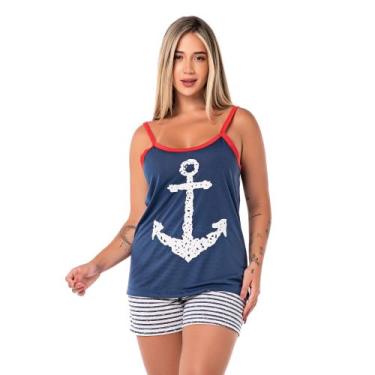 Imagem de Baby Doll Estampado Adulto Feminino Alça Fina Pijama Curto - Use.d, Ân