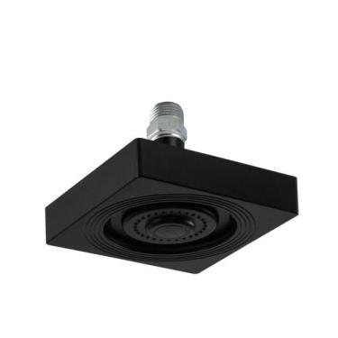 Imagem de Ducha Chuveiro AutoLimpante ABS Preto Fosco Quadrado com Niple - AMG M