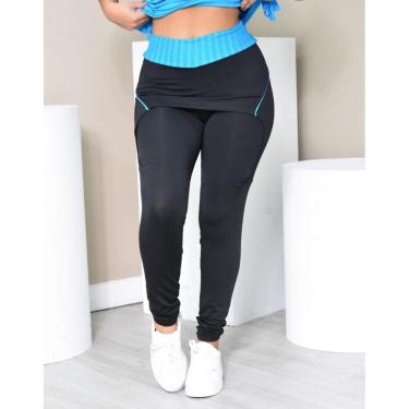 Imagem de Legging com Saia Juvenil Meninas Adolescentes Fitness Academia-Feminino