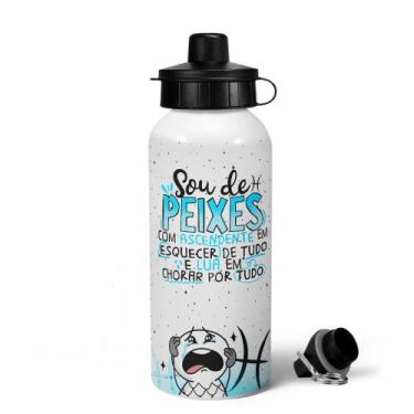 Imagem de Garrafa Squeeze MQ Funny Signos - Sou de Peixes - 600ml - JPS INFO