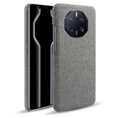 Imagem de Capa para Huawei Mate 60 RS,Capa desenhada em lona,Case Protetora Ultrafina com Empunhadura Macia,Design em Tecido Antichoque e Antiarranhões-Gray