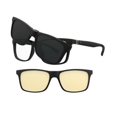 Imagem de Armação De Óculos Infantil Hb Clip On Switch 0481 10104810243092 Preto Fosco