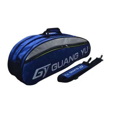 Imagem de Raqueteira Bolsa Dupla Profissional Mochila Tenista Raquetes Tenis Beach Tennis Badminton Com Bolso E Alca Removivel