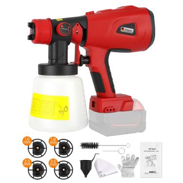 Imagem de Taingwei Pulverizador de Tinta Sem Fio para Bateria Milwaukee M18 18V, Pistola Pulverizadora de Tinta Hvlp de 200W com Motor Sem Escova para Armários, Carros, Paredes, Móveis, Pintura de Casas (Soment