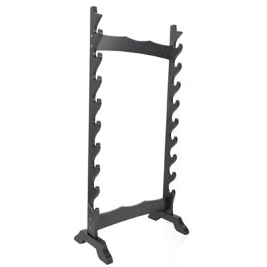 Imagem de Suporte de espada suporte de exibição de espadas de 6 a 16 níveis, prateleiras verticais para espadas | suporte de piso de vários níveis para katana, suporte para espadas de samurai para armazenar v