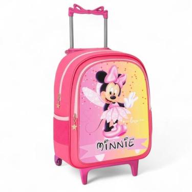 Imagem de Mochila Escolar Rodinha Infantil Menina Bolsa Feminina - RDM, Minnie
