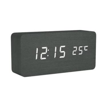 Imagem de Relógio Despertador Digital de Mesa com Temperatura - Display LED e De
