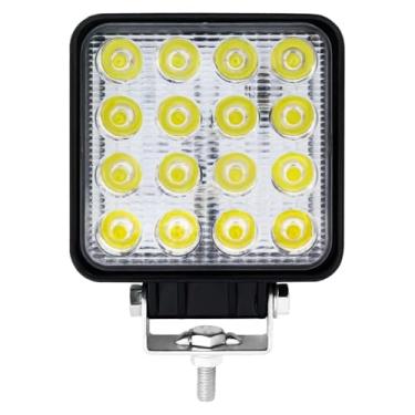 Imagem de HAONINYUE 16 peças de luzes de trator pendentes de LED que brilham à noite longe da estrada neblina barra de luz de direção para caminhão, trator, buggy, caçador, quadriciclo