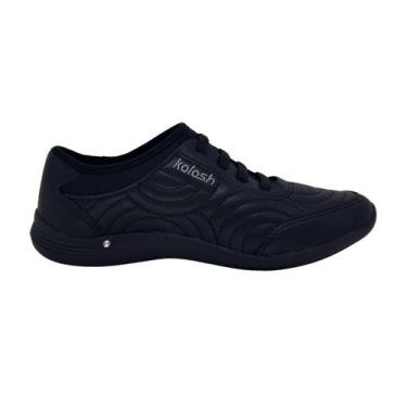 Imagem de Tênis feminino Kolosh C3183 slipon macio leve conforto preto, Preto, 3