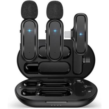 Imagem de Microfone Duplo Lapela Profissional P/ Youtube TikTok - Tipo C - FAM