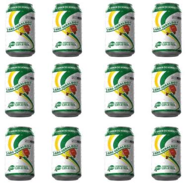Imagem de Refrigerante de Caju São Geraldo 350ml Kit 18 Latas Cajuína
