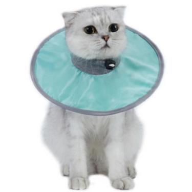 Imagem de Coleira Colar Elizabetano Impermeável Ajustável Cachorro - H2, AZUL, M