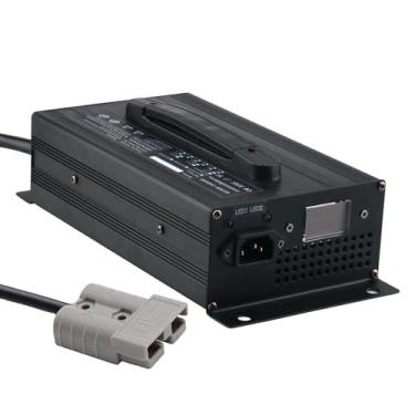 Imagem de Lzyjckh Carregador de Bateria para Empilhadeira 12V/24V/36V/48V/60V/72V, com Conexão Anderson 50A/120A/175A/350A Carregadores de Gotejamento com Display LCD,36v 25a black,120A