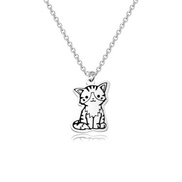 Imagem de WSNANG Quest Squad Colar de gato de brócolis ônix tempestade joia para fã de quarta asa presente para leitor de dragão presente para leitor de livros, ONESIZE, Aço inoxidável, Sem Pedra Preciosa