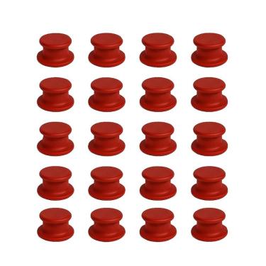 Imagem de Kit 20 Pegador Puxador Tampa Vidro e Ferro Panela Vermelho