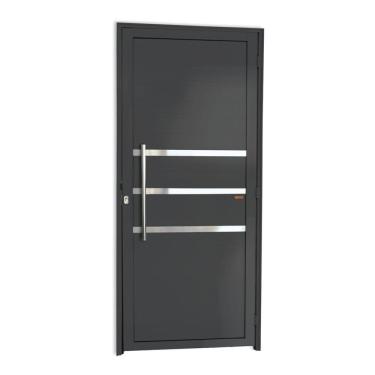 Imagem de Porta Lambril Com Friso Com Puxador Super 25 210cm X 90cm Brimak Cinza