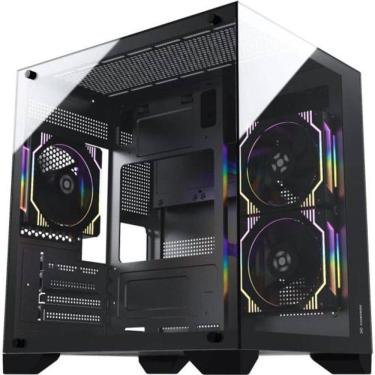 Imagem de Gabinete Gamer Fortrek Clarity Preto Vidro Temperado