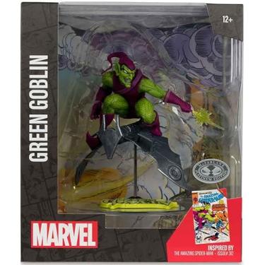 Imagem de Marvel Collectible 7 Inch Statue Figure 1/10 Scale Posed Scene - Green Goblin (The Amazing Spider-Man #312) Platinum