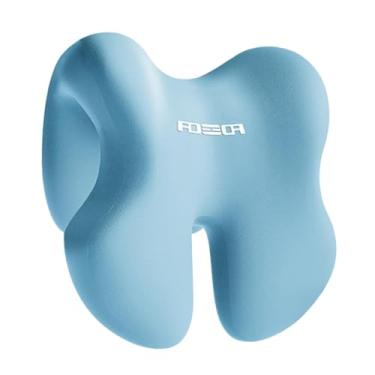 Imagem de WeiLaiKeQi Almofada cervical para apoio de pescoço em cadeira de escritório, almofada ergonômica para encosto, descanso para mesa, para leitura em casa, para, Azul Claro