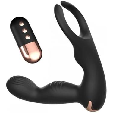 Imagem de Katrina Dibe Massageador de Próstata, 7 Modos de Vibração, 10 Velocidades, Aquecimento, Controle Remoto, 13 cm, Silicone