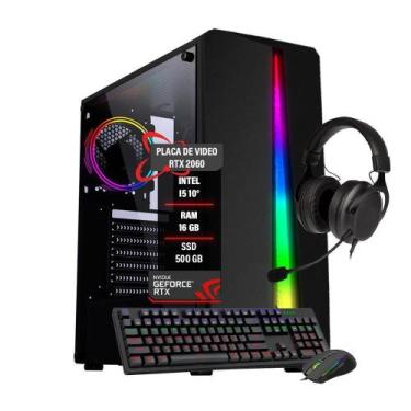 Imagem de Pc Gamer Intel Core I5 10 Rtx 2060 Memória 16Gb Ssd 500Gb - Tech Fusio