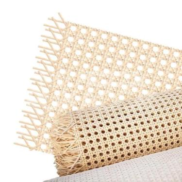 Imagem de Palha Indiana Tipo Rattan Sextavada Tela Natural 80Cm X 50Cm - Mundo D