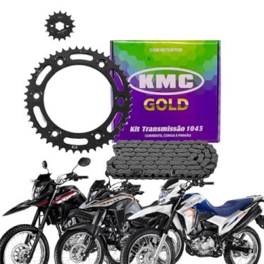 Imagem de Kit relaçao transmissao Nxr Bros 160 com retentor de 2015 ate 2025 kmc gold