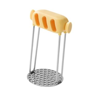Imagem de Milageto Amassador de batatas, Amassador de alimentos, Auxiliar de cozinha para bebês, portátil de batatas, Espremedor de batatas para abacate, vegetais, Amarelo