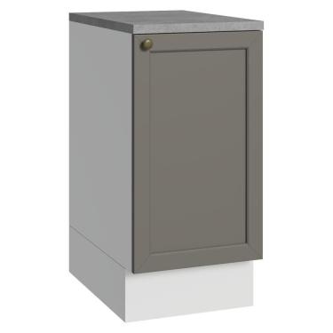 Imagem de Balcão De Cozinha 40 Cm 1 Porta Branco/cinza Vik Madesa Branco/cinza