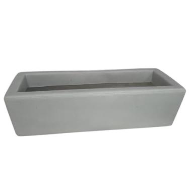 Imagem de Floreira para Plantas，Jardineira para Plantas Floreira de Polietileno P/Jardim Vertical(Cimento,37x15)