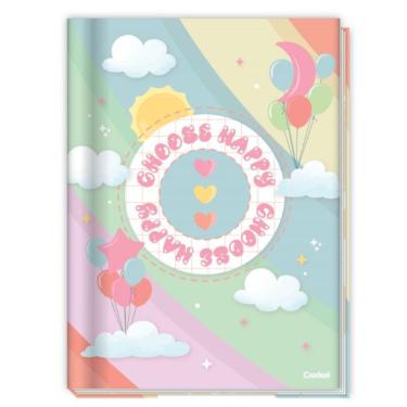 Imagem de Caderno Brochura Universitário Capa Dura A4 1 Matéria 80 Folhas Arco-íris Credeal Estampa 4