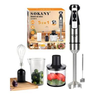 Imagem de Processador Misturador Mixer Moedor Carne 5 Em 1 1000w - SOKANY, Prate