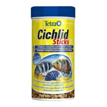 Imagem de Ração Tetra Cichlid Sticks 75g Peixe Ciclídeo Ciclídio