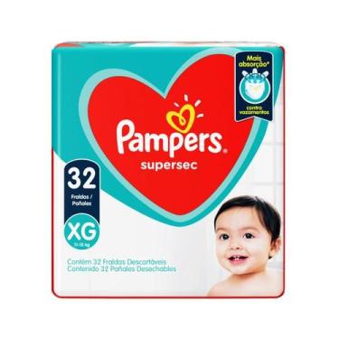 Imagem de Fralda Infantil Pampers Supersec Mega XG 32 Unidades
