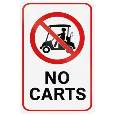 Imagem de Placa de decoração de parede de metal vintage sem carrinhos de golfe para casa, bar, garagem, 30 x 20 cm