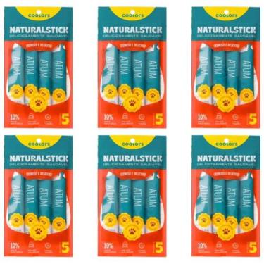Imagem de Kit C/ 6 Petiscos Para Gatos Naturalstick Cremoso Atum - 75g - Natural