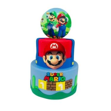 Imagem de Bolo fake mario bros - sem marca