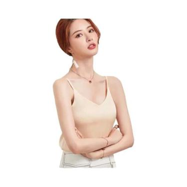 Imagem de Regata Feminina Slim Y2K - Decote V - Sem Mangas (Preto, Branco e Cinz