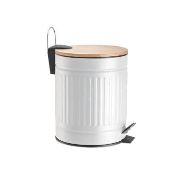 Imagem de Lixeira 5 Litros Jolitex Fluted Metal 20,5X20,5X24,5  0118006