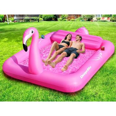 Imagem de Piscina de bronzeamento inflável DeepRBlu Luxury Flamingo para 2 pessoas