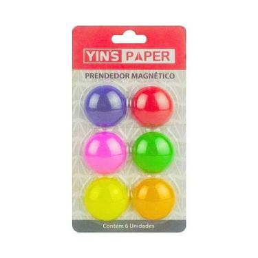 Imagem de Botão Prendedor Magnético 6 Cores YIN'S PAPER - Yins Paper