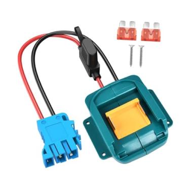 Imagem de MERIGLARE Adaptador de bateria para Power Wheel, conector 14 AWG, resistente, compacto, profissional, faça você mesmo, brinquedo de carro RC para bateria LXT de, Azul