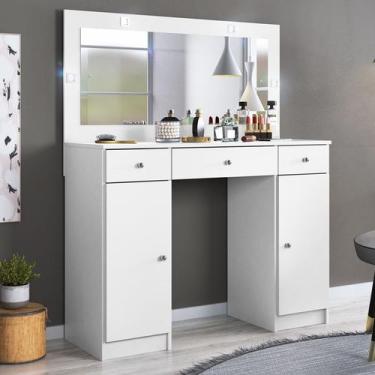 Imagem de Penteadeira Camarim Carisma 3 Gavetas 2 Portas + Espelho- - DEMOBILE